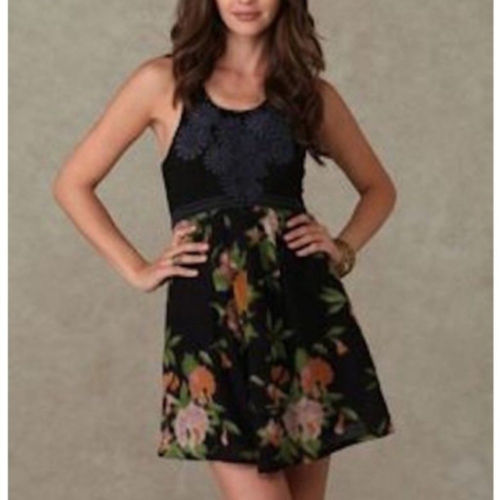 NWT Free People Dreamy Floral Patchwork Dress